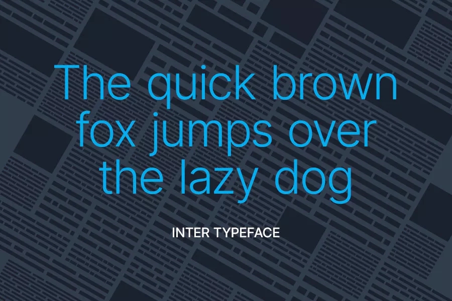 Inter typeface overview